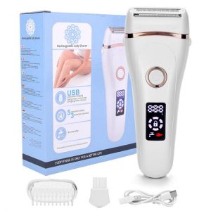 Electric Razor Painless Lady Shaver For Women Bikini Trimmer for Whole Body Waterproof USB Charging LCD Display Wet & Dry Usin